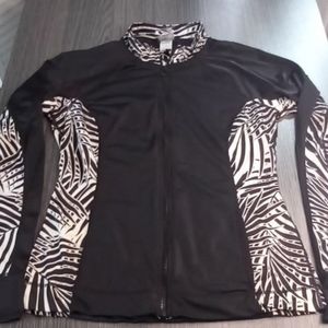Tommy Bahama IslandActive Long Sleeved Zip Up Swim Top Women's Size Large
